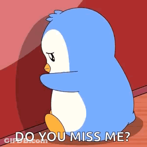 Cartoon Penguins Hugging Do You Miss Me GIF