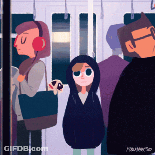 Cartoon People On Train Foxadhd.com GIF