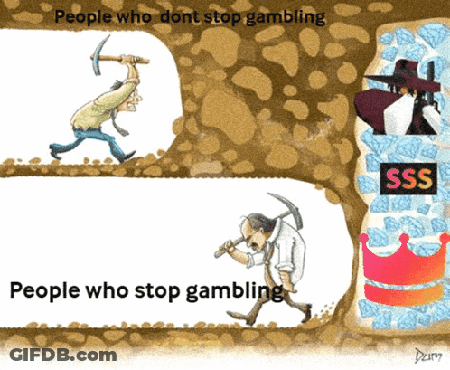 Cartoon People Who Don't Stop Gambling GIF