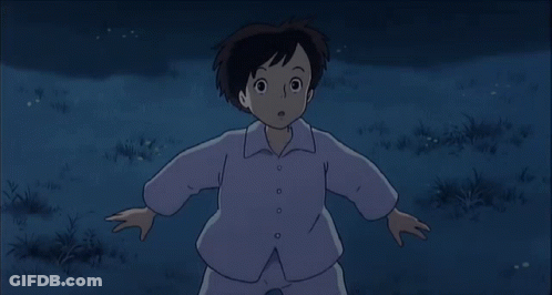 Cartoon Person Attacked By Totoro GIF
