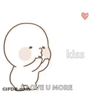 Cartoon Person Blowing Kiss With Hearts GIF