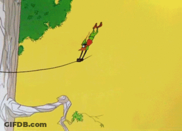 Cartoon Person Climbing Tree GIF