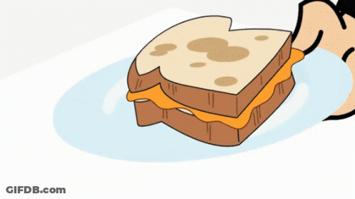 Cartoon Person Eating Sandwich GIF