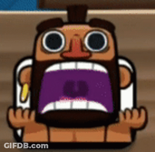 Cartoon Person Face Close Up With Tree GIF