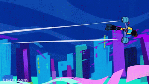 Cartoon Person Flying In Air GIF