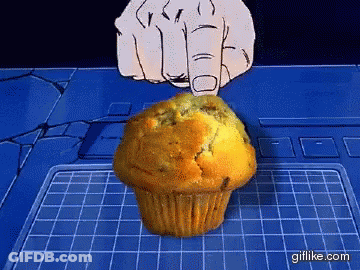 Cartoon Person Holding Cupcake GIF