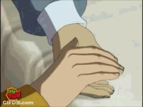 Cartoon Person Holding Hand With Teletoon Logo GIF