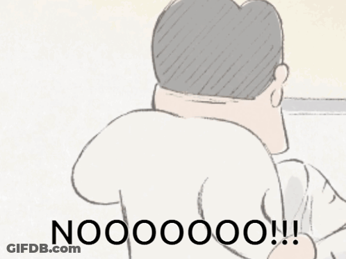 Cartoon Person Holding Paper Saying Noooooo GIF
