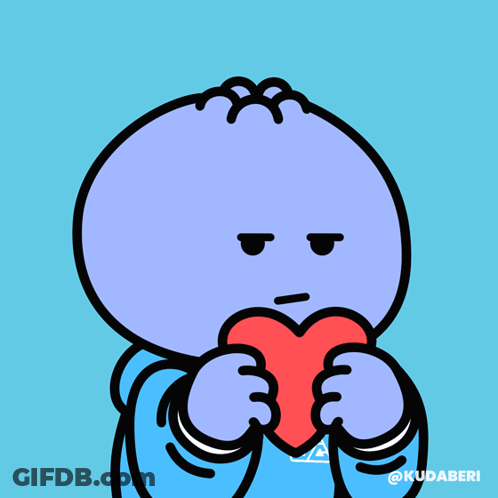 Cartoon Person Holding Paper With Triangle Logo GIF