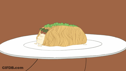 Cartoon Person Holding Plate GIF