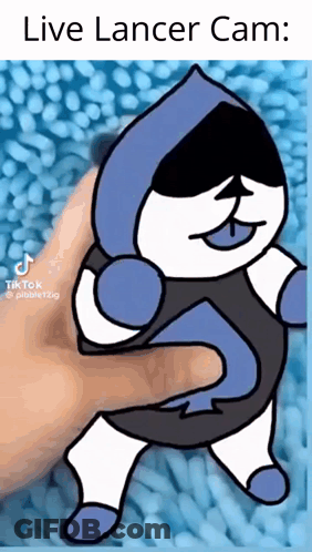 Cartoon Person Holding Stuffed Animal Live Lancer Cam GIF