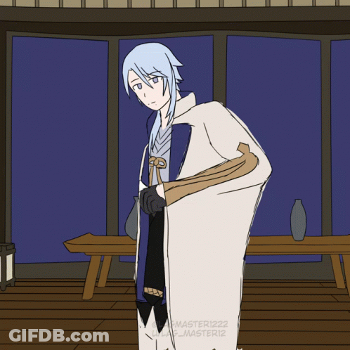 Cartoon Person Holding White Item @Lagmasterize GIF