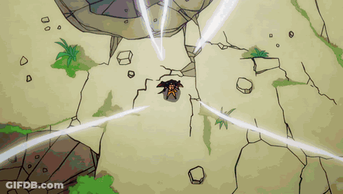 Cartoon Person In A Cave GIF