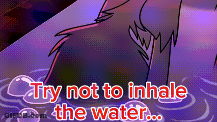 Cartoon Person In Bathtub Saying Try Not To Inhale The Water GIF