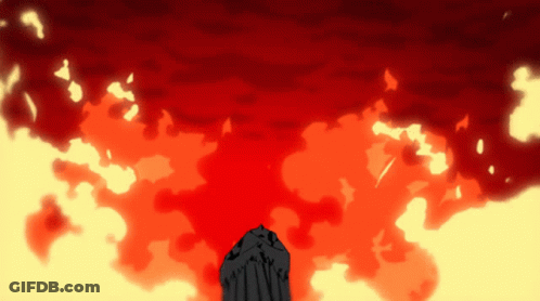Cartoon Person In Front Of Red And Yellow Background GIF