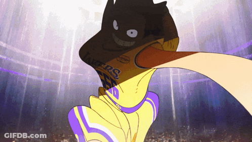 Cartoon Person In Yellow Jersey Number 66 GIF