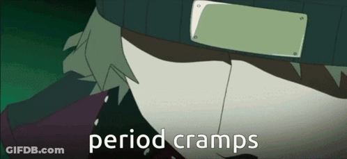 Cartoon Person Period Cramps GIF