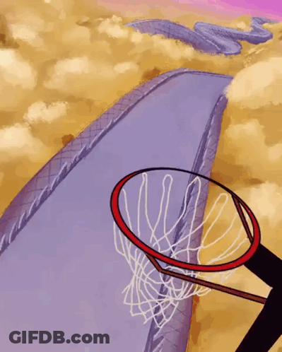 Cartoon Person Playing Basketball With Hoop GIF