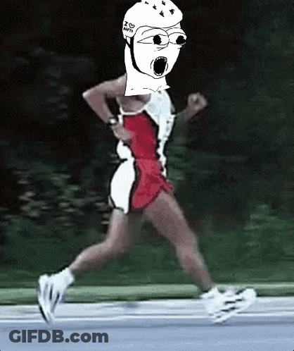 Cartoon Person Running With Helmet Saying Sdc GIF