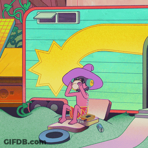Cartoon Person Sitting On Couch GIF