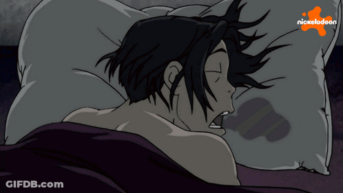 Cartoon Person Sleeping With Nickelodeon Logo GIF