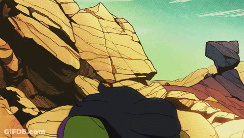Cartoon Person Standing On A Rock GIF