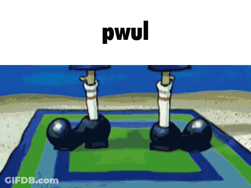 Cartoon Person Standing On Rug With Pwul GIF