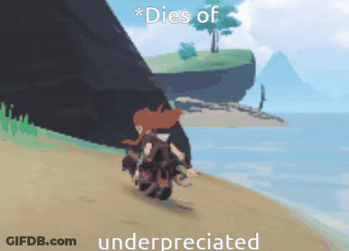Cartoon Person Walking On Beach Dies Of Underappreciated GIF