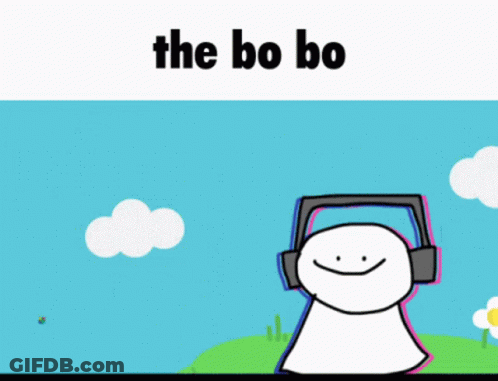 Cartoon Person Wearing Headphones Saying The Bo Bo GIF