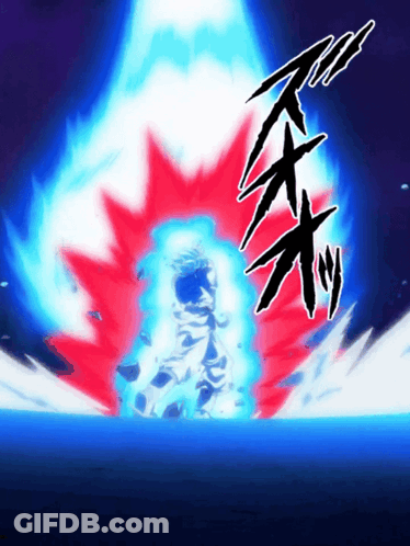 Cartoon Person With Blue And Red Explosion GIF