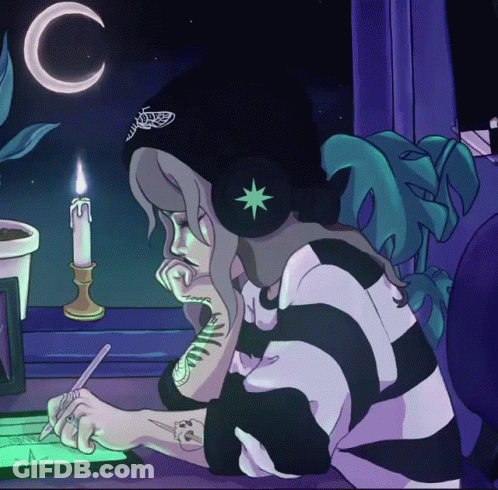 Cartoon Person With Candle GIF