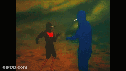 Cartoon Person With Check Mark Next To True Button GIF