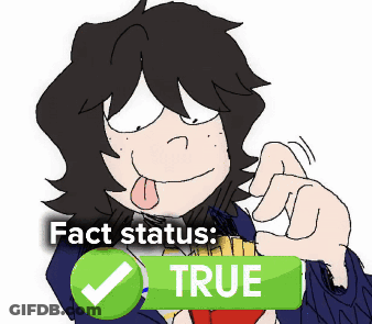 Cartoon Person With Check Mark Next To True Button GIF