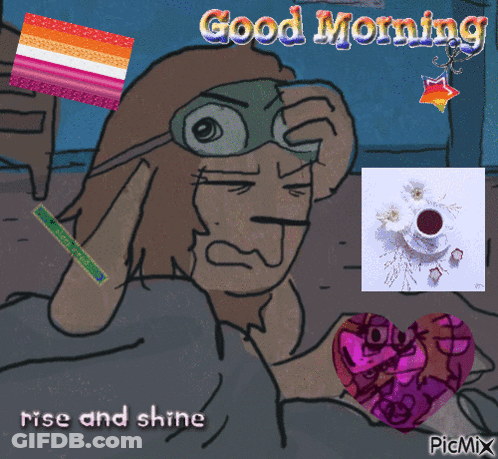 Cartoon Person With Good Morning Message GIF