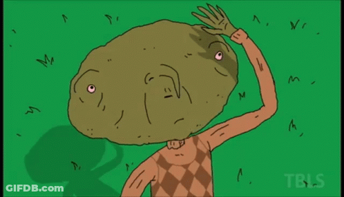 Cartoon Person With Potato Head GIF