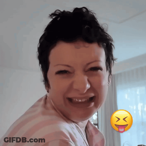 Cartoon Petting Small Red Dragon On Stairs GIF