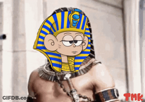 Cartoon Pharaoh With TMK GIF