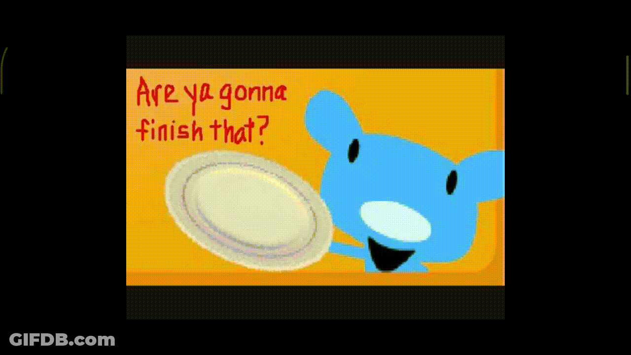 Cartoon Piddes With Pen In Kitchen Saying To Finish That GIF