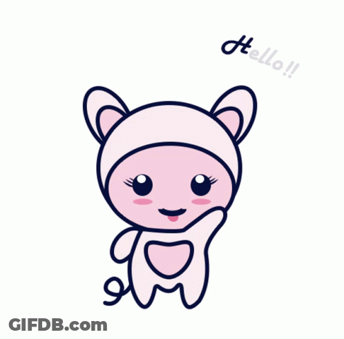 Cartoon Pig Saying Hello GIF