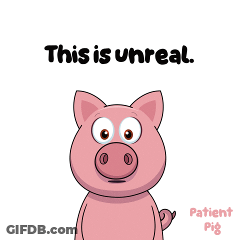 Cartoon Pig This Is Unreal GIF