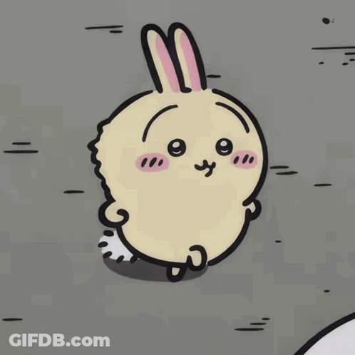 Cartoon Pig With Pink Nose And White Tail GIF