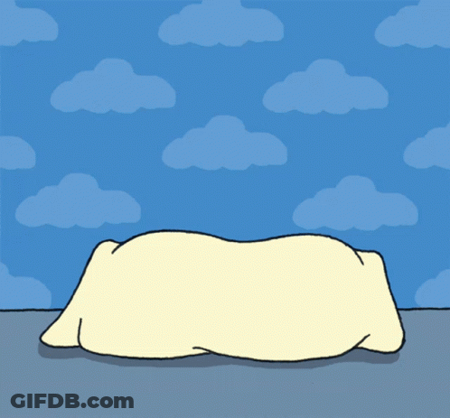 Cartoon Pillow With Rose Sweet Dreams GIF