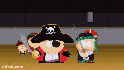 Cartoon Pirate With Hat And Eye Patch GIF