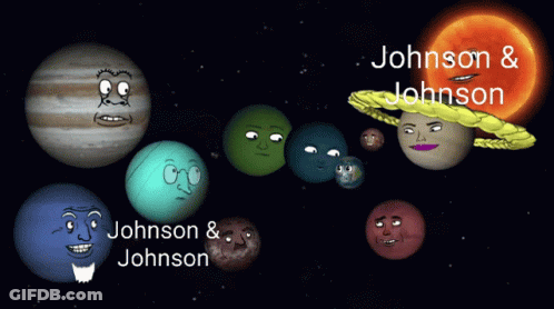 Cartoon Planets With Faces Johnson & Johnson GIF