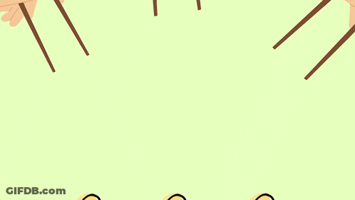 Cartoon Plate Of Dumplings With Chopsticks GIF