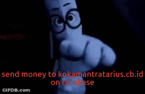 Cartoon Pointing At Camera Saying Send Money To Kokamantratarius.cb.i GIF