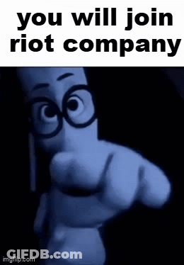 Cartoon Pointing Saying You Will Join Riot Company GIF