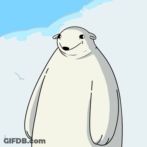 Cartoon Polar Bear Smiling GIF
