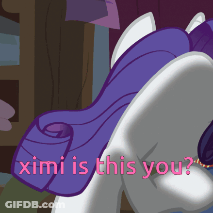 Cartoon Pony Saying Ximi Is This You GIF