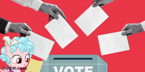 Cartoon Pony Voting GIF